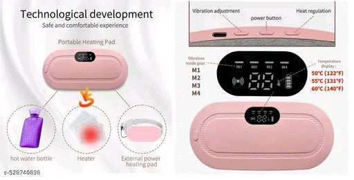 Ultimate Menstrual Comfort: Smart Wearable Heating Pad with 4-Level Soothing Vibration & Precision Temperature Control (50°C - 60°C)